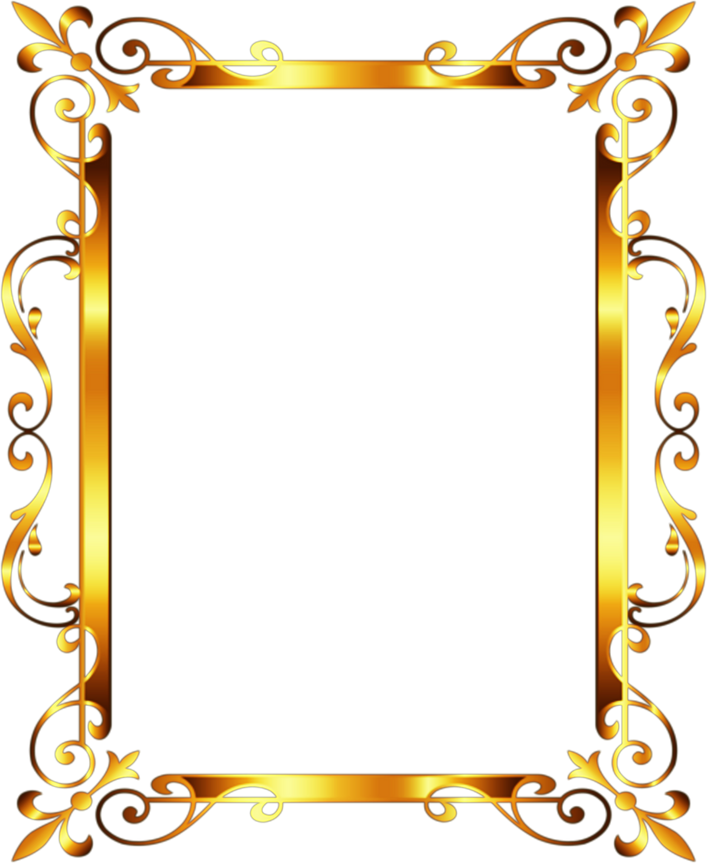 Gold Ornamental Rectangle Frame